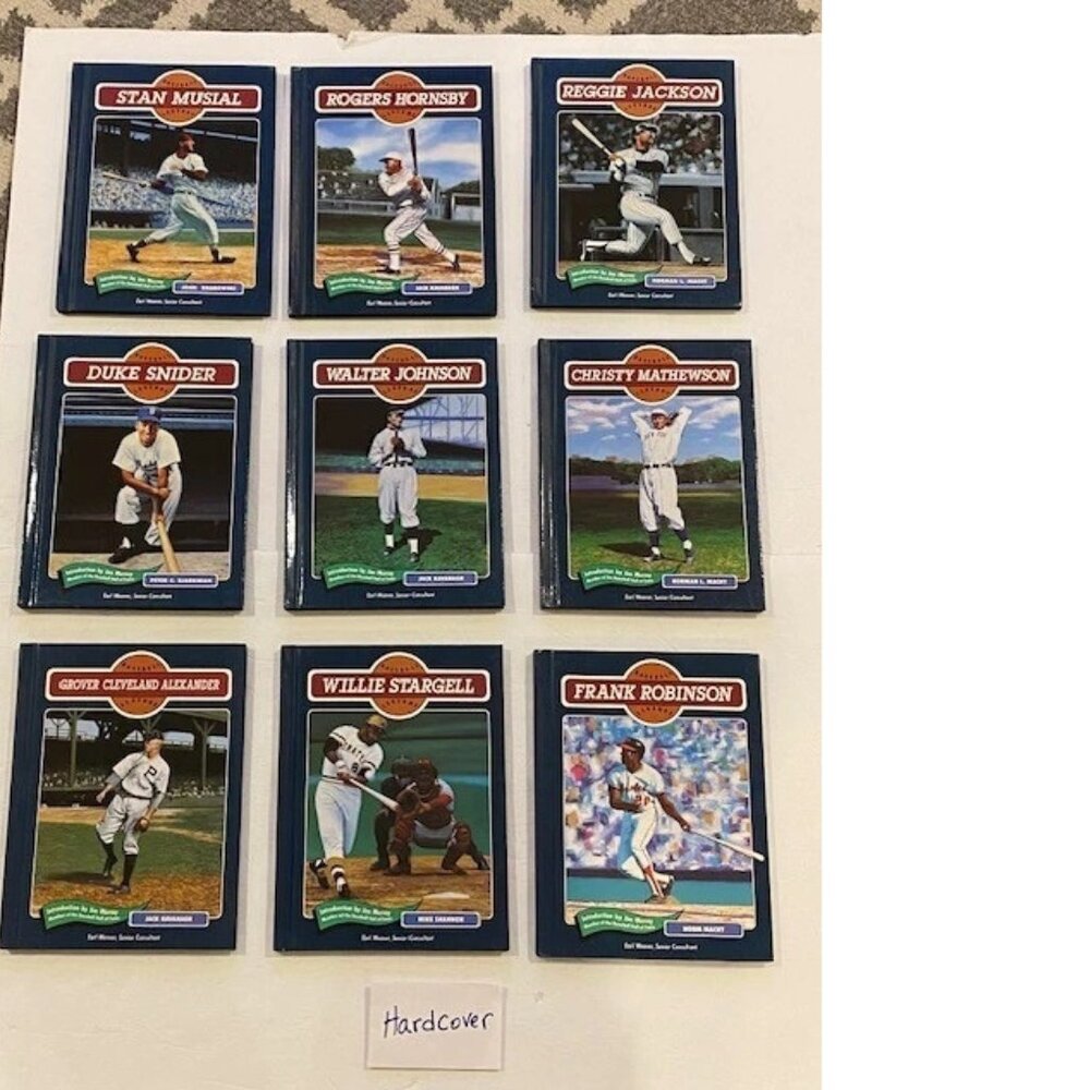 Baseball Legends Series 9 Hardcover Book Lot 1990's Earl Weaver Consultant